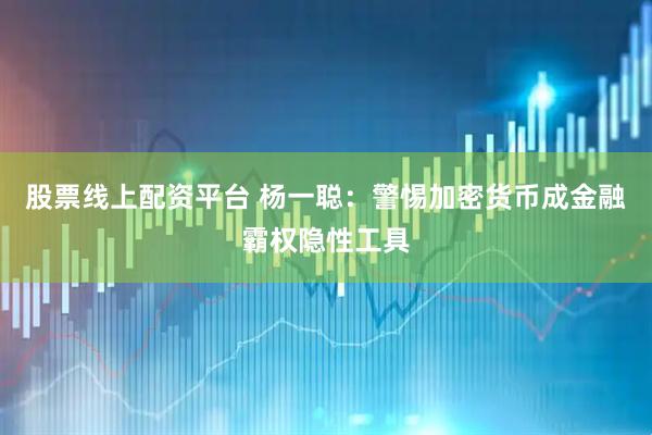 股票线上配资平台 杨一聪：警惕加密货币成金融霸权隐性工具